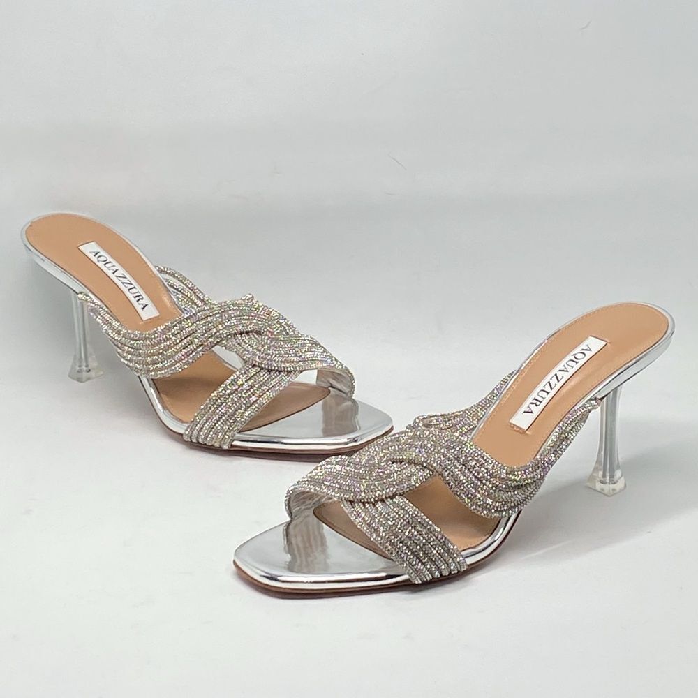 Aquazzura Gatsby Embellished Mules size 38 - Picture 11 of 16